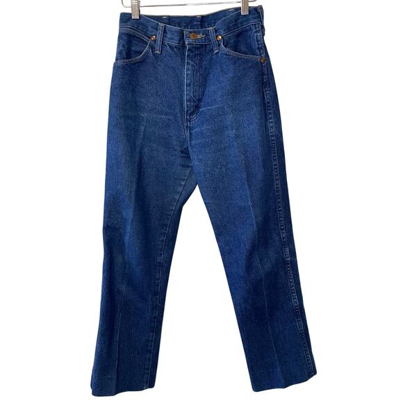 Wrangler Vintage Style High Waisted Straight Leg Hemmed Western Wear Jeans Sz 5 - Picture 1 of 12